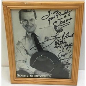 "The Dukes of Hazzard" Deputy Sheriff Enos Autographed Signature Sonny Shroyer